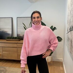 Pink Turtleneck Sweater